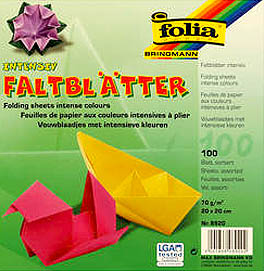 Origami-Papier 20x20cm 100Bl. Bunt Mix
